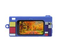 Akozon 2K 1440P Portable Camera with Built in Flash 1.47 Inch Screen Vintage Keychain Camera for Travel Campus (Blue)