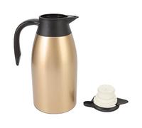 Akozon 2L Stainless Steel Insulated Vacuum - Coffee Carafe, Hot Water Bottle, Double-Wall Thermal Flask for Travel, Office, and Outdoor Use (Gold #12)