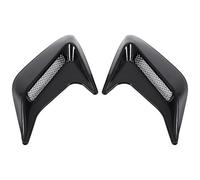 Akozon 2Pcs Car Bonnet Air Intake Flow Vent Hood Scoop Air Intakes Bonnet Vent Decorative Flow Car Vents Stick on Vents Hood Scoop Paintable Fiberglass