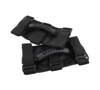 Akozon 2Pcs Car Roof Grab Handles for YJ TJ JK JKU 1995-2007, Anti-Slip Grip Bars for Easy Entry & Exit, Adjustable Nylon Straps for Secure Fit (Black)