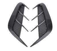 Akozon 2PCS Car Side Mudguard Vent Air Wing Cover Carbon Fiber Pattern Universal Trucks SUVs