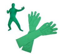 Akozon 2Pcs Chromakey Green Screen Gloves Universal Invisibility Effect Background Gloves Chromakey Gloves Green Chroma Key Glove for Photography Photo Video Film Post Production
