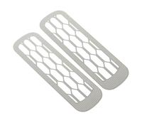 Akozon 2PCS Front Fog Light Protective Mesh Cover Stainless Steel Adhesive Replacement for Land Rover Defender L663 2020-2022 Automotive Bumpers