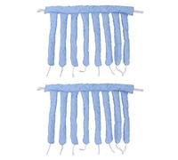 Akozon 2pcs Heatless Hair Roller Curling Rod Headband for Effortless Stylish Curls for Women and Girls (Blue)