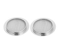 Akozon 2Pcs Metal Resonator Guitar Sound Hole Cover Rts Silver Accessory For Dobro And Other Guitars (Silver)