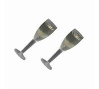 Akozon 2pcs Miniature Dollhouse Champagne Glasses - Lifelike Bar Pub Accessory for Dollhouses, Birthday Cakes, and Miniature Decor (A Pair of Champagne Glasses)