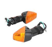 Akozon 2PCS Motorcycle Turn Light DIY Universal Watertight Motorbike Turning Indicators Lamp Fit for ZX-6R KLE KLR Z750S Motorcycle Modification Accessories (Black+Yellow)