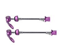 Akozon 2pcs Road, Quick Release Skewers Mountain Bike Flower Bicycle Vehicle Quick Release Bike Front Rear Skewer AccessoryPurple (Purple)