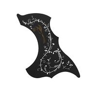 Akozon 2Pcs Self Adhesive Pickguard Scratchplate for 41 Folk Guitar Black (Black)