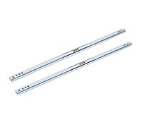Akozon 2Pcs/Set 450x17mm Steel Drawer Slide Rail - Smooth Ball Bearing Drawer Hardware for Cabinets & Closets