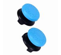 Akozon 2Pcs Thumbstick Soft Silicone Cover Grip Stick Joystick Controller Gamepad Key Cap for, 2Pcs Thumbstick Extender for 3D Texture Thumb Grip Stick Joystick for 5 (Blue)