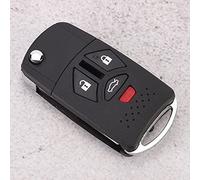 Akozon 3+1 Button Key Fob Case Cover Shell for Eclipse Galant Lancer Outlander Endeavor 2006-2010, with Precision Carving