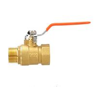 Akozon 3/4 Inch DN20 Brass Pipe Ball Valve with Male and Female Thread for Reliable Shut-Off Functionality