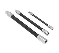 Akozon 3 Pcs Spring Steel Ble Extension Bar, Flexible Electric Bar, 1 4in 8in Connectors Drill Magnetic Holder for Automotive Repairing 2in Bit Socket Set Shaft Bits, Hex Soft