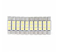 Akozon 3-SMD 31mm 6641 Fuse LED Bulb Vanity Mirror Light Sun Visor Lamp White for Car Interior