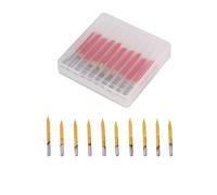 Akozon 30 Degree V Groove Titanium Coated Carbide Engraving CNC Router Bit, 10pcs, 0.1mm Tip