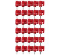 Akozon 30 Pcs Chicken Waterer Poultry Water Drinker with Red Head Automatic Chicken Watering System for Farms (Coarse Nail)