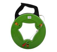 Akozon 30m Fish Tape, 30 Meter 98.4ft Electrical Fish Tape Wire Puller 4mm X 30m Spring Roller Head Rotating Screw Head for Wall Ceiling Conduit PVC