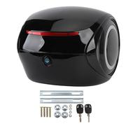 Akozon 32L Motorcycle Top Case ABS Lightweight Water Portable Trunk Box for Electric Bike Scooter (Black)
