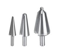 Akozon 3pcs HSS Umbrella Drill Set 16-30.5mm / 5-20mm / 3-14mm Tapered Router Bits