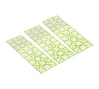 Akozon 3pcs Quilting Ruler 9in Large Rectangle Inch Scale Lines Acrylic Clear Sewing Rulers Stitching Project