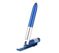 Akozon 4-iN 1 Blue Touch Sn Stylus Ballpoint Pen with LED Light - Ideal for Tablets and Smartphones, MultI Functional Design for Writing, Holding, and Easy Operation (blue)