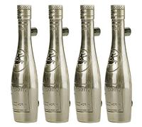 Akozon 4-Piece Retro Zinc Alloy Wine Bottle Shaped Cabinet Drawer Pull Handles - Stylish & Easy to Install Furniture Accessories (Bronze)