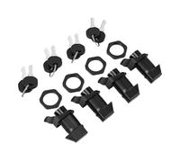 Akozon 4 Sets Push Glove Box Latch, Plastic Storage Lock Replacement, for Truck Tool Boxes, Utility Carts, Marine Cabinets, Push Button Opening Storage Hardware Kits