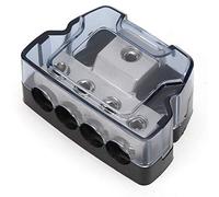 Akozon 4 Way Power Distribution Block Zinc Alloy Trailer Plug 1/0 In to 4 Out Car Power Terminal Strip Block - Vehicle Electronics Accessories