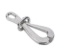 Akozon 4in Pelican Hook Quick Release Hook Pelican Hook & Eye with Quick Release Link 316 Stainless Steel Polished AntiRust Boat Hardware Accessories