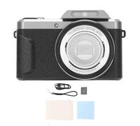Akozon 4K Digital Camera HD 64MP WiFi Teens Camera 2.8 Inch Flip Screen APP Control Photography (Black)