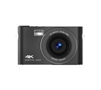 Akozon 4K Digital Camera Video Camera 64MP IPS Touch Panel Auto Focus 18X Digital Zoom Built in Flash Battery Anti Shake MP3 Music Students Teenagers (Black)