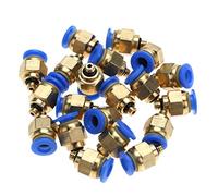 Akozon 4mm Pneumatic Male Straight Push in Connector - 20-Pack Air Pipe Quick Connect Fittings for Pneumatic Tools and Tubing (PC4-M5 20pc)