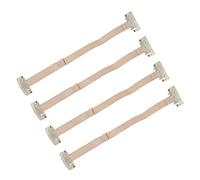 Akozon 4pcs Adjustable Face Lift Bands with Clip for Women - Elastic Facial Lifting Strap for Hair - White