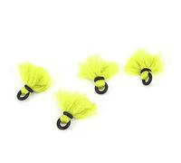 Akozon 4pcs Fly Fishing Yarn Strike Indicators with Rubber O Rings High Buoyancy Fluorescent Yellow Bobbers for Precise Hook Lightweight Drift Accessories (Fluorescent Yellow)