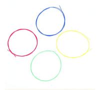 Akozon 4pcs/Set Colorful Nylon Ukulele Strings Replacement - A-1st, E-2nd, C-3rd, G-4th - Smooth Sound & Vibrant Colors