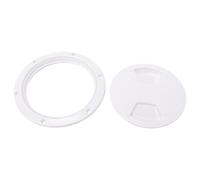 Akozon 5 Inch Round Boat Deck Cover Plate | Detachable Waterproofing Anti Slip door Plate with ABS Construction for Marine Yacht Access