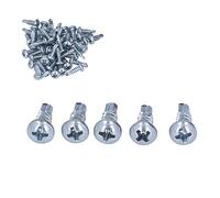 Akozon 50PCS Round Head Self-Drilling Screws, 4.2x13mm Carbon Steel Galvanized Metal Kit for Home and Office, Cross Groove Design for Easy Use (Round head cross drill tail)