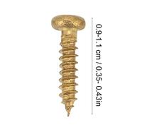 Akozon 50Pcs Tuning Peg Mounting Screws For Guitar Heads Chrome Plated Black Silver Gold (Gold)