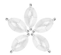 Akozon 5pcs Fishing Bubble Floats Sea Coarse Surface Controller Fishing Float Ball Fish Tackle, Pack of 5pcs Plastic Bubble Floats (Transparent White)