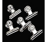 Akozon 5Pcs Stainless Steel C Curve Nail Extension Clips for Gel Acrylic Nails, Professional Nail Art Tools with 39Mm Length, Reusable Accessories for Beginners & Salon