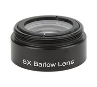 Akozon 5X Barlow Lens 1.25in Multi-Coated Aluminum Alloy Optical Glass Eyepieces Stereo Microscope Magnification Lens with M28.6 Thread for Astronomical Observation