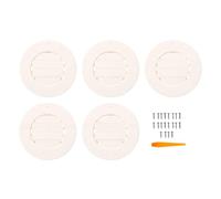 Akozon 6.5in RV Ceiling Vent Covers 5 Pack (Beige) | Rotating Slats Adjustable Airflow with Slim Profile Fit for 4-5/8 In Air Vent for Campers Trailers RV