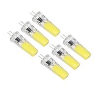 Akozon 6 Pack G4 LED Bulbs 9W Dimmable COB Lamp 500LM for Chandelier, Ceiling, and Landscape Lighting - Energy Efficient, Eye Protection (White Lighting)