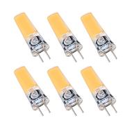 Akozon 6 Pcs GY6.35 LED Bulbs 5W COB Light Bulb 500lm Silicone Ceiling Lamp Bulb DC 12-24V 360° Beam Angle for Living Room (Warm White)