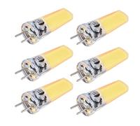 Akozon 6PCS GY6.35 LED Bulbs 5W COB Light Bulb 500lm Silicone Ceiling Lamp Bulb DC 12-24V 360°Beam Angle for Living Room (Cold White)