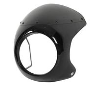 Akozon 7-inch Motorcycle Headlight Fairing with Smooth and High to Aging, Suitable for Universal Fit of Round Headlights on Motorbikes (Glossy Black)