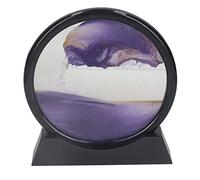 Akozon 7-Inch Moving Sand Art Picture - Relaxing 3D Quicksand Painting Decor for Home, Office & Desk - Elegant Deep Sea Sandscape for Stress Relief & Artistic Vibes (Purple)