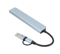 Akozon 8 In 1 USB C Hub Aluminium Alloy with Type C, USB 3.0/2.0, 3.5mm Jack & Memory Card Reader for Laptop