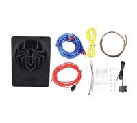 Akozon 800W 10in Slim Under Car Subwoofer Ambient Light Amplifier Wiring Kit for Upgrading Car Sound Setup (APP)